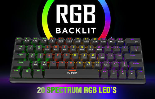 Intex ITWLKBM02 RGB Lighting | Caliber Plus Mechanical Wireless Keyboard