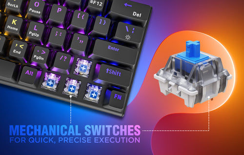 Intex ITWLKBM02 RGB Lighting | Caliber Plus Mechanical Wireless Keyboard