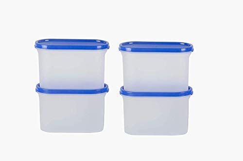 Cutting EDGE 1200 ml Modular Storage Containers Microwave safe , BPA free -Set of 4, Dark Blue