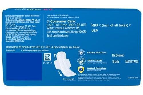 Stayfree Secure Sanitary Pads - XL 18 pc Combo