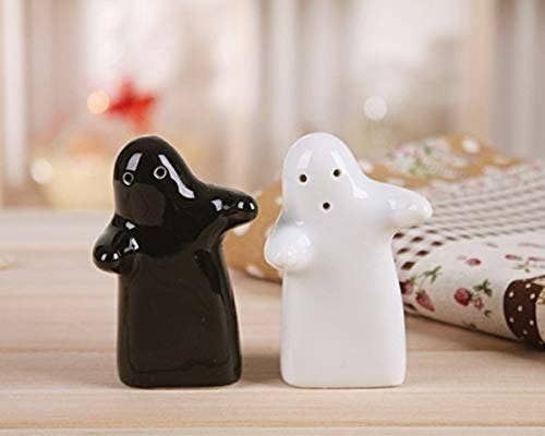 Clazkit Salt And Pepper Shakers Set (Set Of 2, 80 Ml) -Set (White, Black)