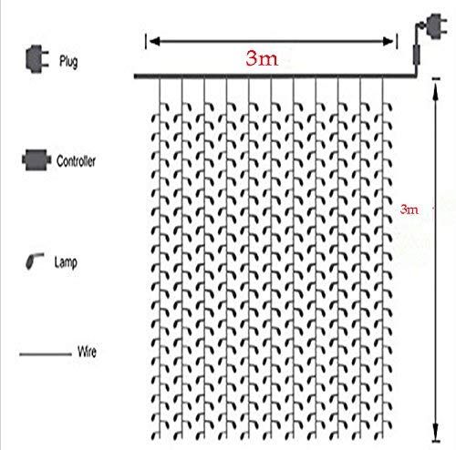 Waterfall Curtain Curved LED ‎Decorative Lights - Warm White | Low Power