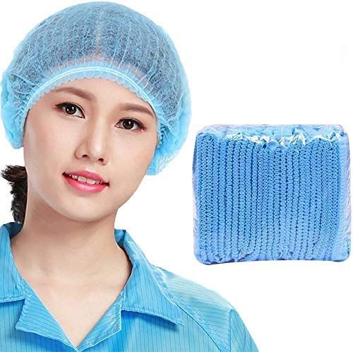 Themisto - Built With Passion Disposable Bouffant Caps For Surgical (Blue)