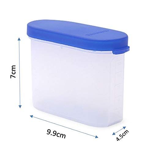 Mahaware Modular Mini Space Saver | Fridge safe Container | 150ml (Set of 4) (Blue)