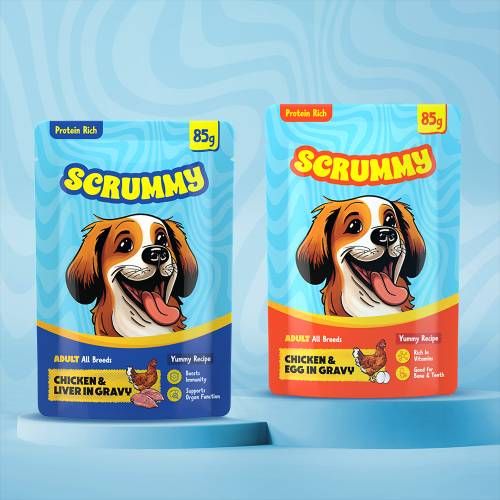 Scrummy Chicken & Egg Dog Wet FOOD 85 g X 3 Combo