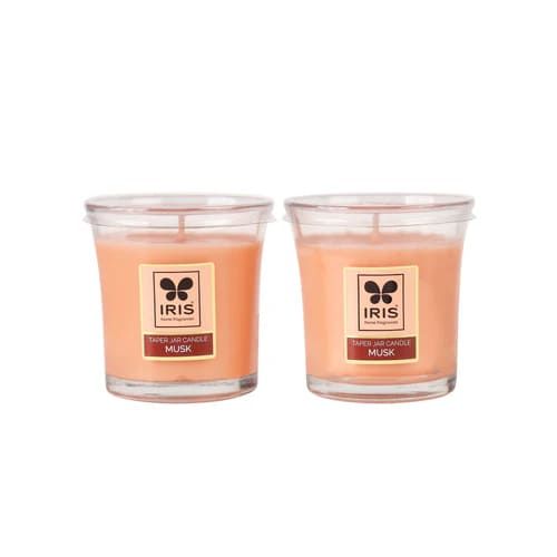 Iris Twin pack -Taper jar candles Musk Elixr