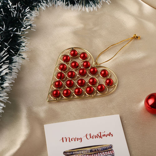 Urban Born Metal Christmas Heart Hanging Ornament For Christmas Decor