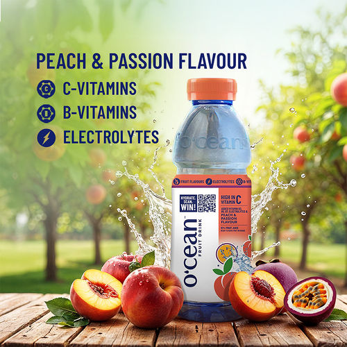 O'cean Beverages Peach and Passion Water