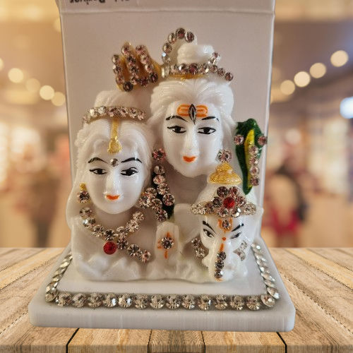 TiyuTrendzz Shiv Parivar Idol for Pooja at home | office | Car Dashboard | Small
