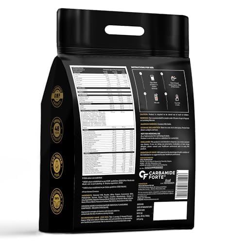 Carbamide Forte Mass Gainer with 54g Protein, 250g Carbs, Belgian Chocolate Flavour