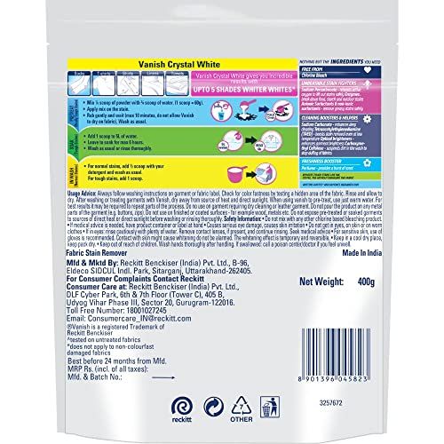 Vanish White Chlorine Bleach Free Detergent Powder