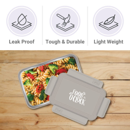 FLAIR Trendy DLX Insulated Lunch Box Large 900 ML (Beige)