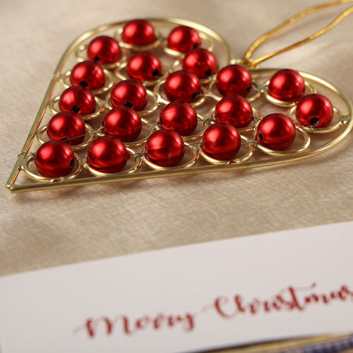 Urban Born Metal Christmas Heart Hanging Ornament For Christmas Decor