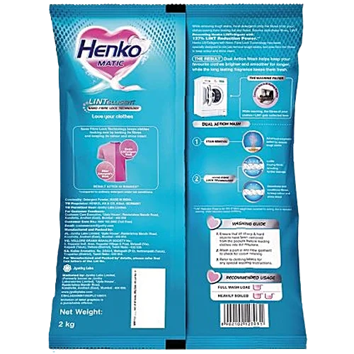 Henko Matic Detergent Powder For Front Load Washing Machines