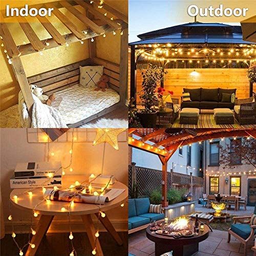DesiDiya LED Crystal Ball String Light - Warm White Romantic Ambiance For Parties & Celebrations