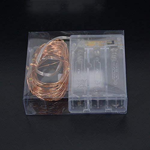 Desidiya 3AA Battery Powered Copper String Decorative LED Fairy Lights Warm White,10 Meters,100LED's(Pack of 1)