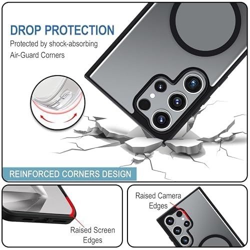 Kwine Case Samsung Galaxy S23 5G Back Cover - Magsafe Case - Black