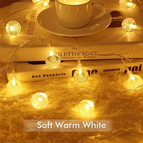 DesiDiya LED Crystal Ball String Light - Warm White Romantic Ambiance For Parties & Celebrations