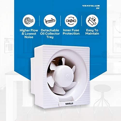 Havells Ventil Air Dx 150Mm Exhaust Fan| Cut Out Size: 6.8X6.8 Square Inches 135 280(White)