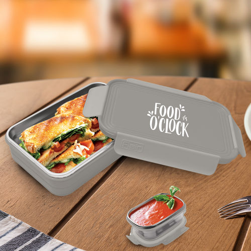 FLAIR Trendy DLX Insulated Lunch Box Large 900 ML (Beige)