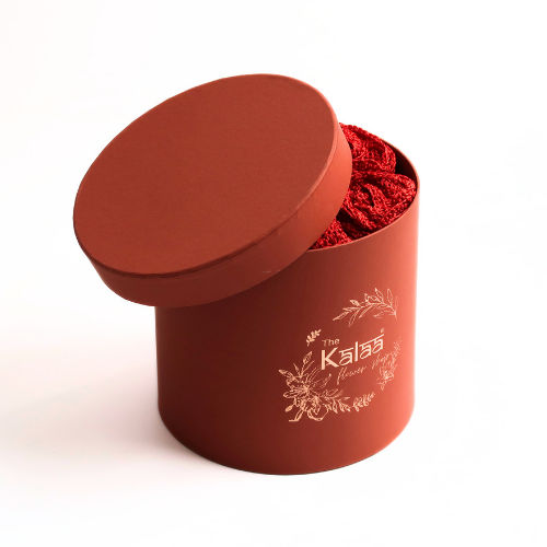 The Kalaa Store Handcrafted Crochet Roses Flower Box