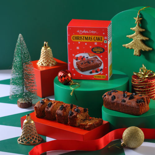 The Baker's Dozen Christmas Cake (Eggless / Veg)