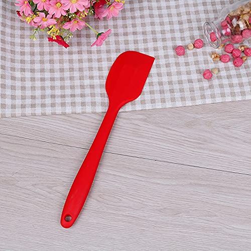 Femora Premium Virgin Silicone Big Spatula With Grip Handle Red