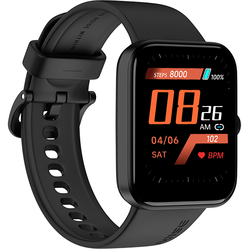 Noise ColorFit Pulse Go Buzz Smartwatch with Bluetooth Calling | 1.69" TFT Display | SpO2 Sensor - Black