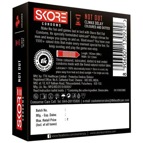 Skore Climax Delay Condoms - Notout