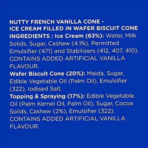 Havmor Nutty French Vanilla Ice Cream Cone 150 ml Combo