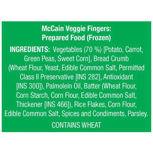 McCain Veggie - Fingers