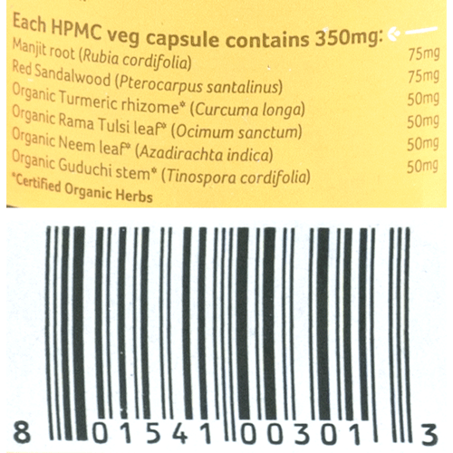 Organic India Beautiful Skin Capsules Bottle