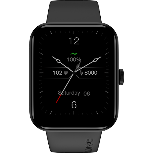 Noise ColorFit Pulse Go Buzz Smartwatch with Bluetooth Calling | 1.69" TFT Display | SpO2 Sensor - Black