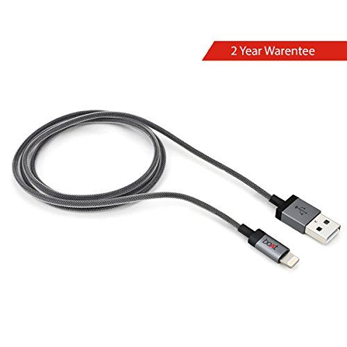 boAt LTGG 500 USB A to Lightning Cable, Apple MFI Approved For Apple iPhone/iPod, 1 Meter (Grey)