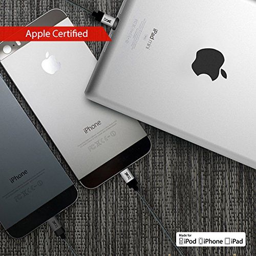 boAt LTGG 500 USB A to Lightning Cable, Apple MFI Approved For Apple iPhone/iPod, 1 Meter (Grey)