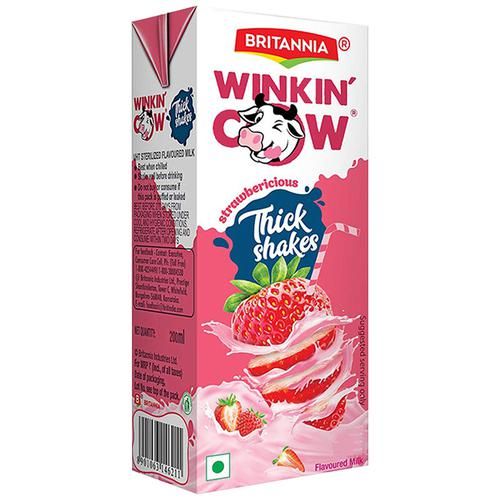 Britannia Winkin Cow Strawbericious Thick Shake