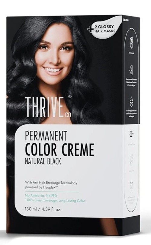 ThriveCo Permanent Color Creme | No Ammonia | No Ppd | Natural Black