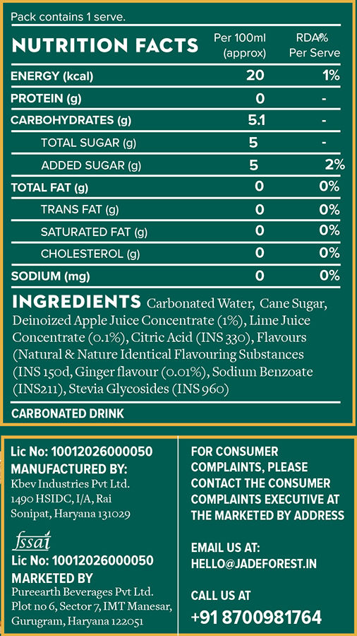 Jade Forest Original Ginger Ale