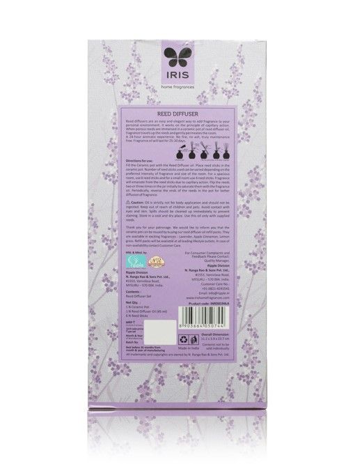 Iris Home Fragance Reed Diffuser Set - Lavender