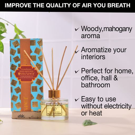 Soulflower Walk The Wood Cube Reed Diffuser