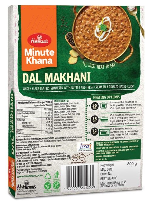 Haldiram's Ready To Eat Dal Makhani