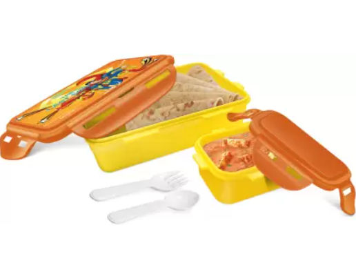 Milton Mini Fun Treat Super Hero Lunch Box (Blue/Orange, Pack Of 1)