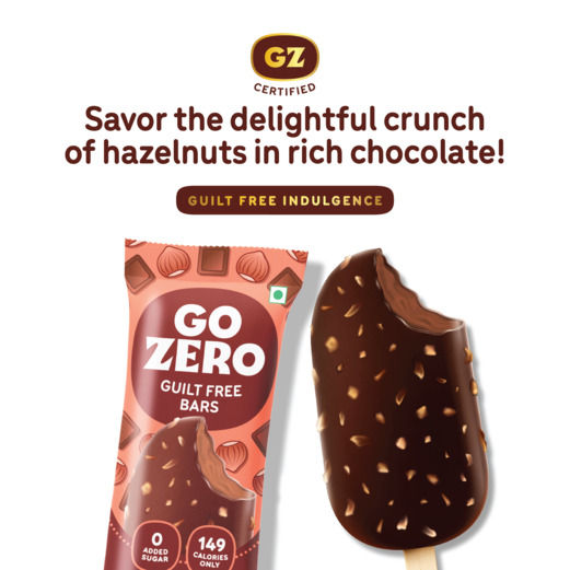 Go Zero Hazelnut Chocolate Low Calorie Guilt Free Ice Cream Bar