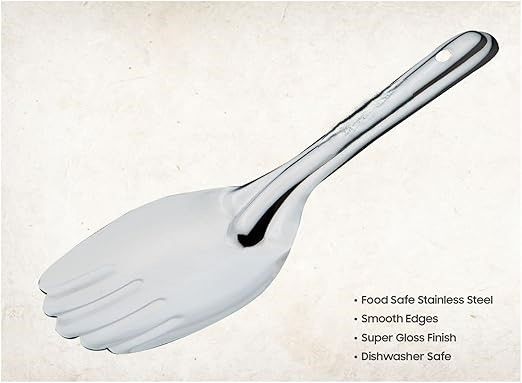Petals Stainless Steel Cooking/Serving/Spoon Spatula - Rice Server, 22cm