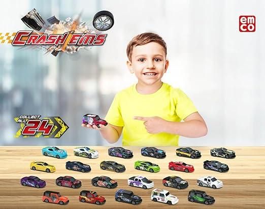 Crash Ems Pull Back Car | Racing Stunt Vehicle Toy | Pack of 1 Car