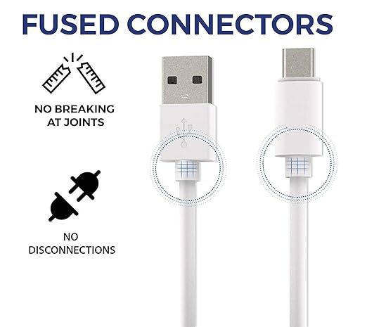 Ailkin (LPC01-TPE) USB A to Type C Cable for Smartphones Tablets & Other Type C Devices 1M - White