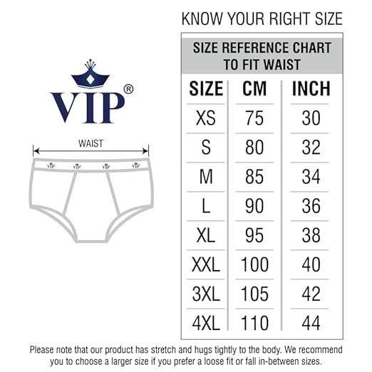 Vip Mens Briefs Fresh | Pack of 2 | 80 cm | Navy Blue | Olive Green