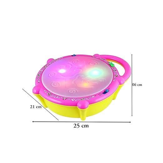 Toyshine Flash Drum With 3D Lights For (2-4) Year Kids Boy Girl