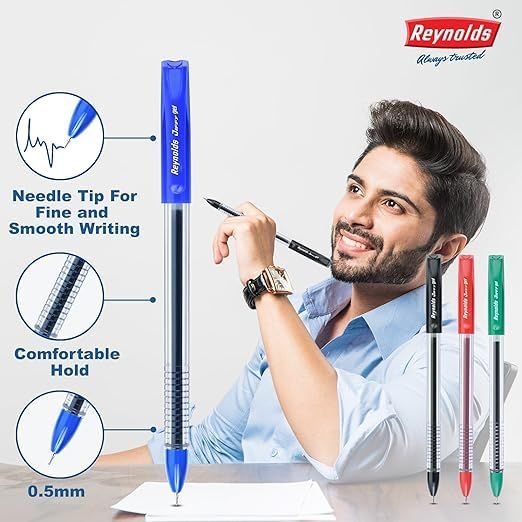 Reynolds Jiffy Gel Pen Set (25 Blue Pens Jar)