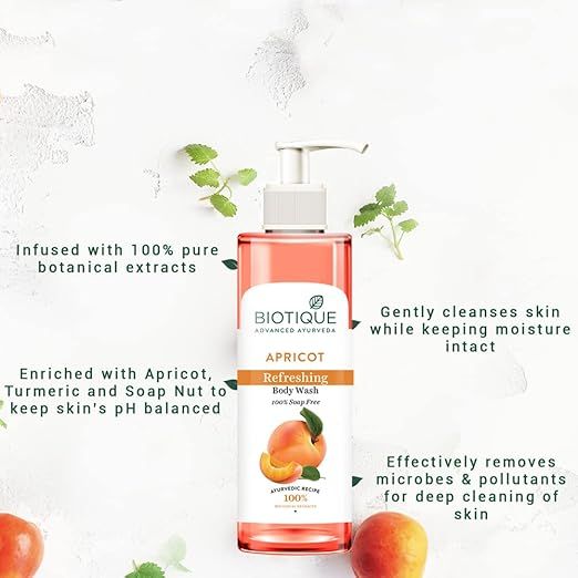 Biotique Apricot Refreshing Body Wash 200 ml Combo